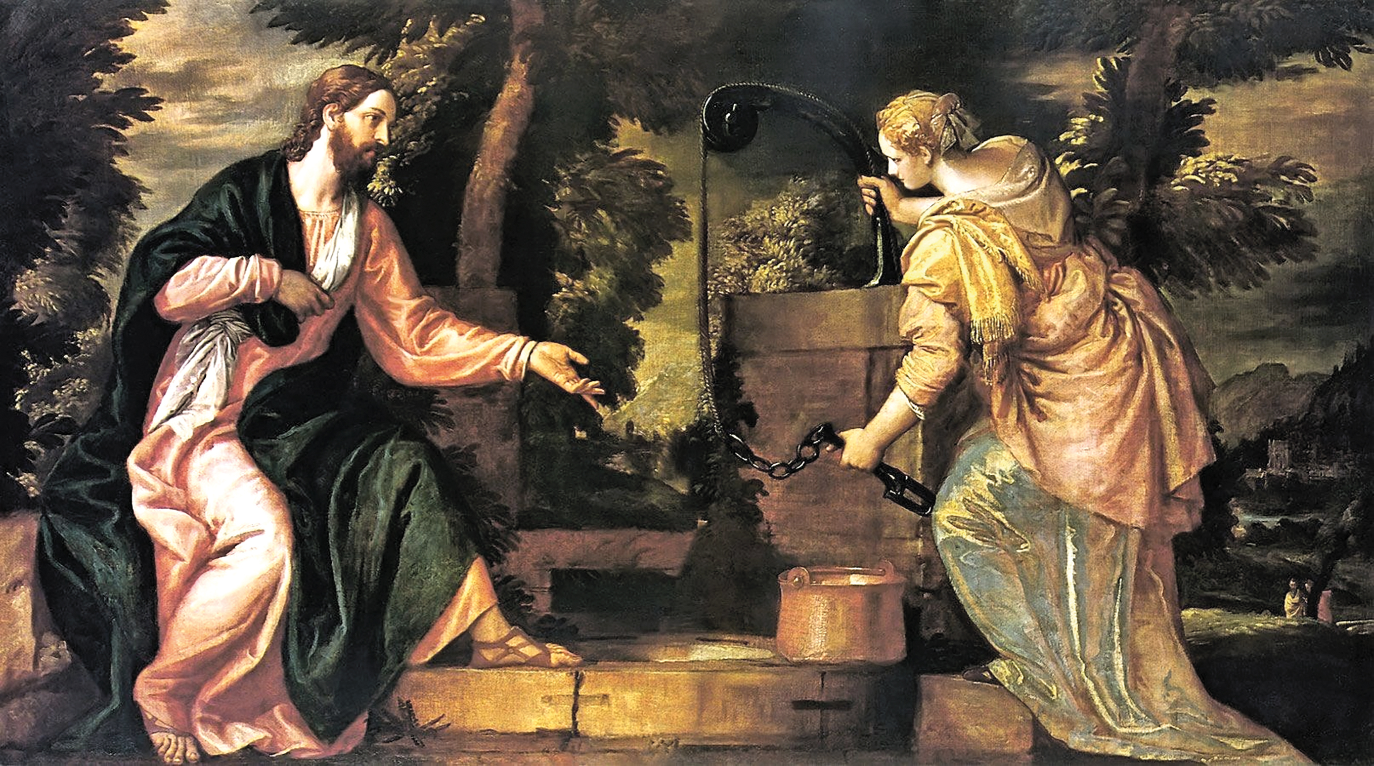 “Jezus en de Samaritaanse vrouw”, schilderij van Paolo Veronese (1528–1588) in het Kunsthistorisches Museum Wien