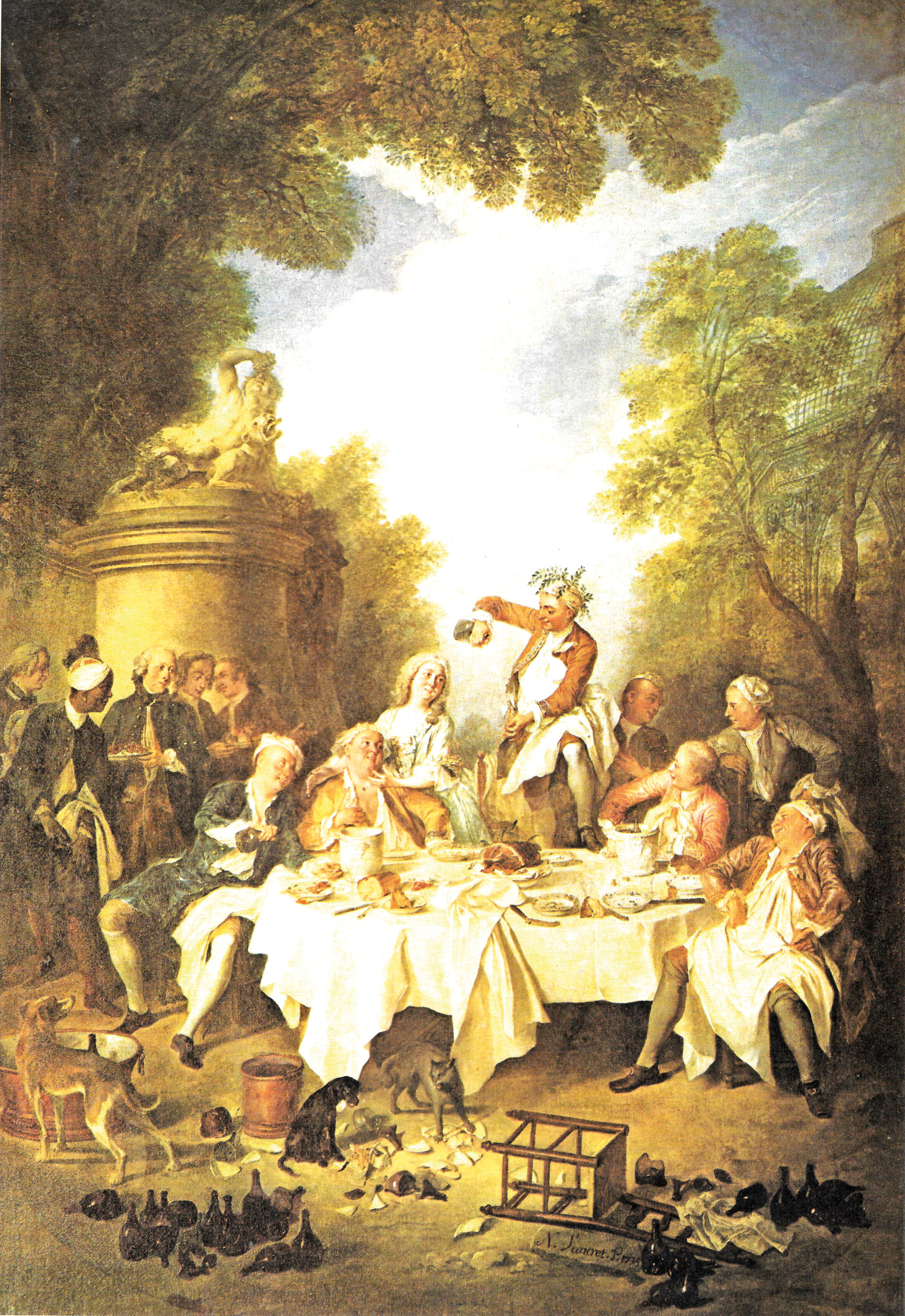 Nicolas Lancret, Lunch in het park, 1735, Chantilly, Musée Condé